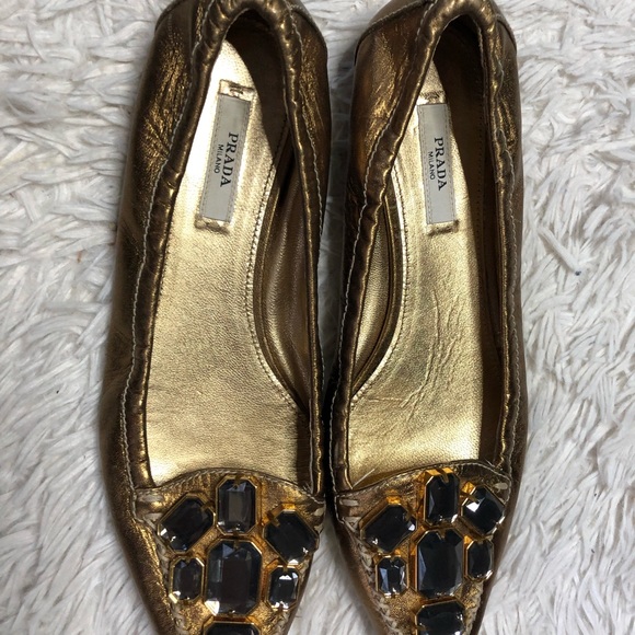 PRADA Rhinestone flats in excellent condition - Picture 7 of 10